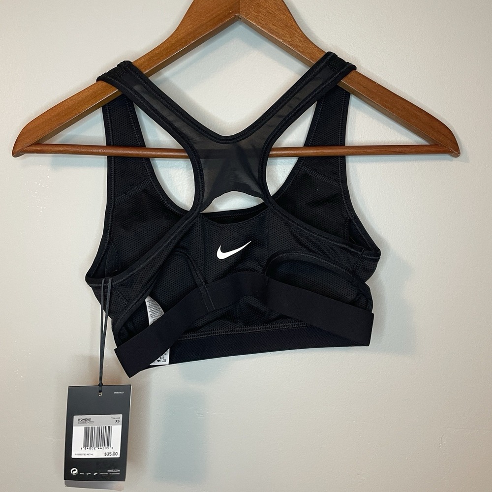Nike Classic Compression Racerback Medium Support Sports Bra Size XS Gym Active - Picture 5 of 6